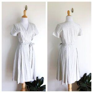 MO:VINT Cotton Thin Stripe Wrap Dress S NWT